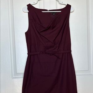 Ann Taylor Rich Burgundy Midi Dress